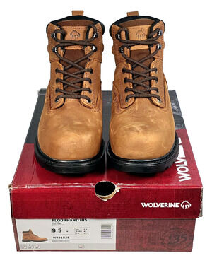 Wolverine Floorhand Insulated Steel-Toe 6" Women's 9.5W Brown Work Boots W221025